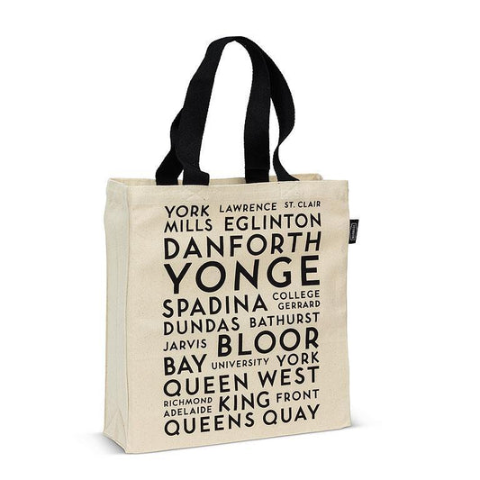 Toronto Street Names Tote Bag