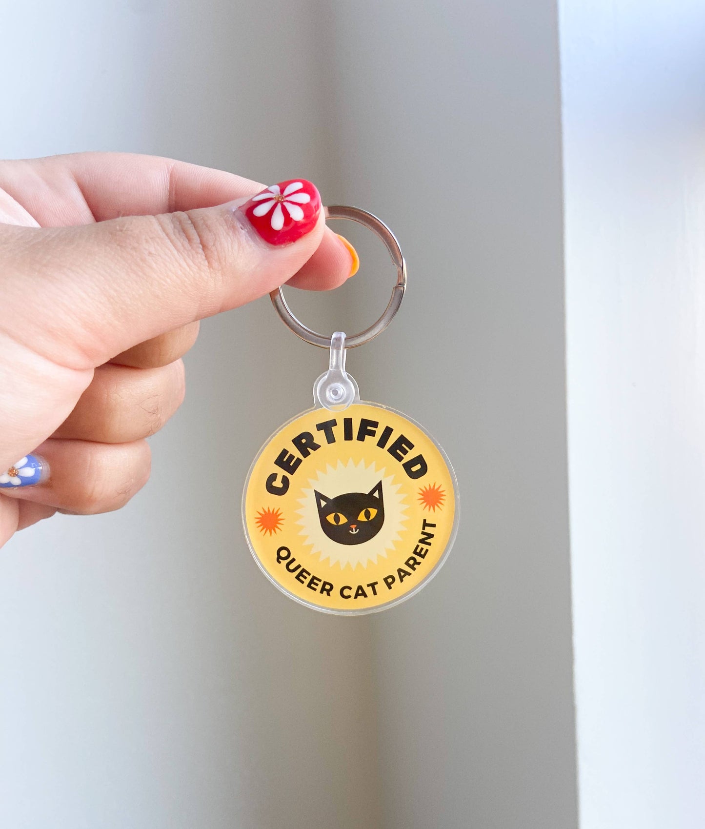 Acrylic Keychain (Queer Cat Parent)