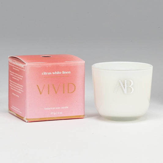 Mini Citrus White Linen Candle