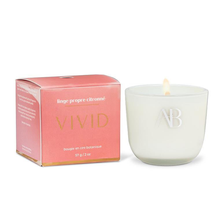 Mini Citrus White Linen Candle