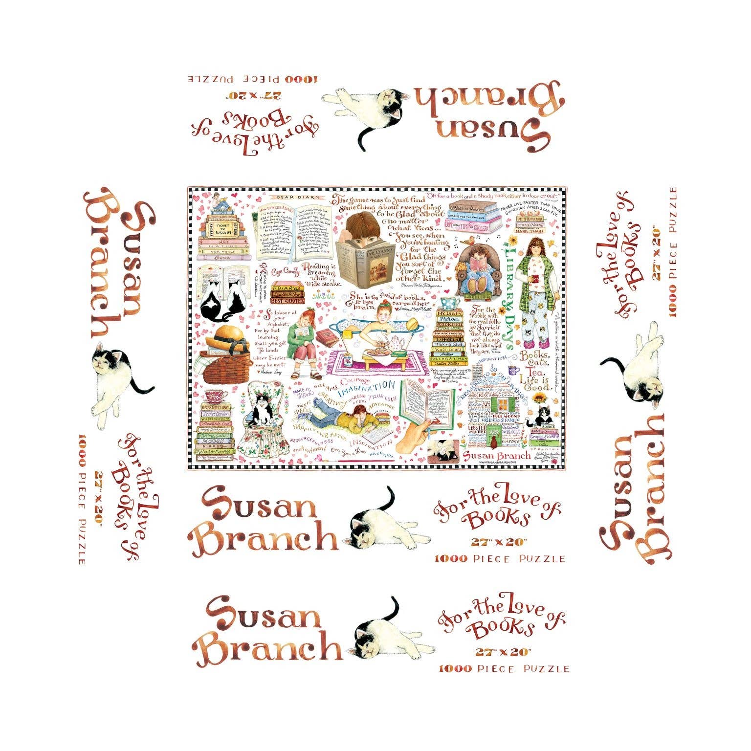 1000 Piece Books & Cats Susan Branch Jigsaw Puzzle – The Flamingo