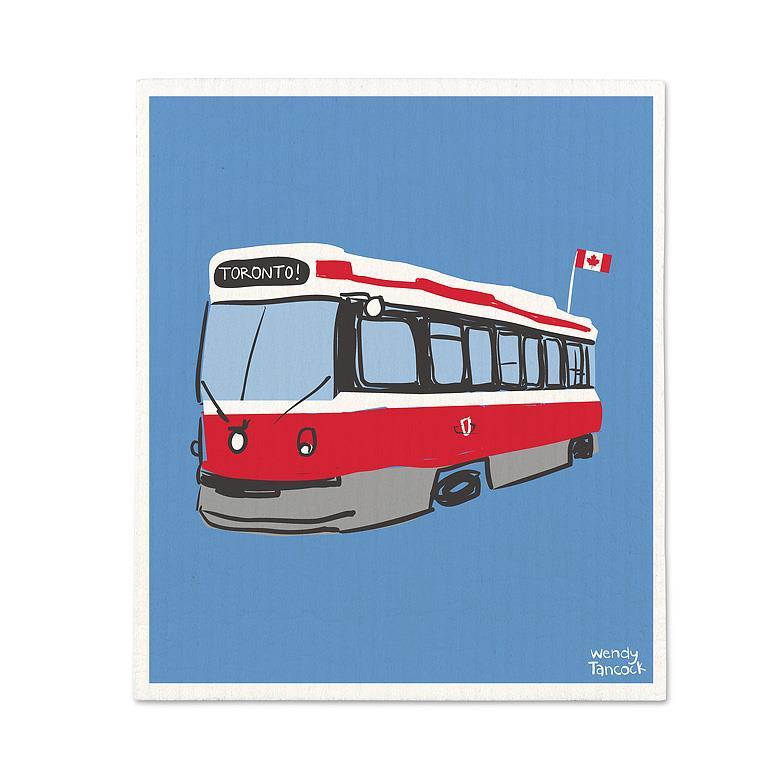 Toronto TTC Streetcar Dishcloth