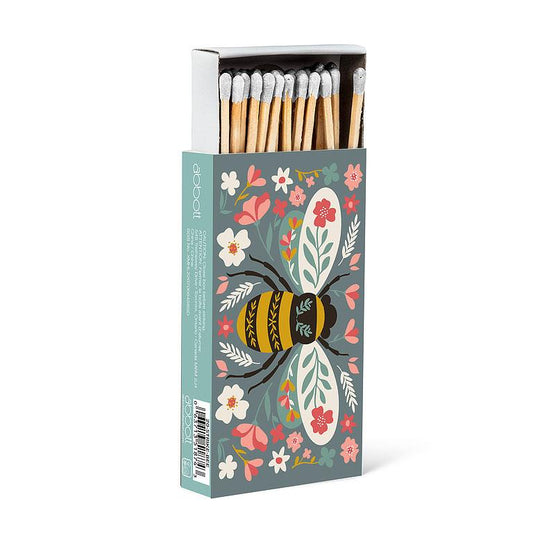 Colourful Floral Bee Matches. 45 Sticks