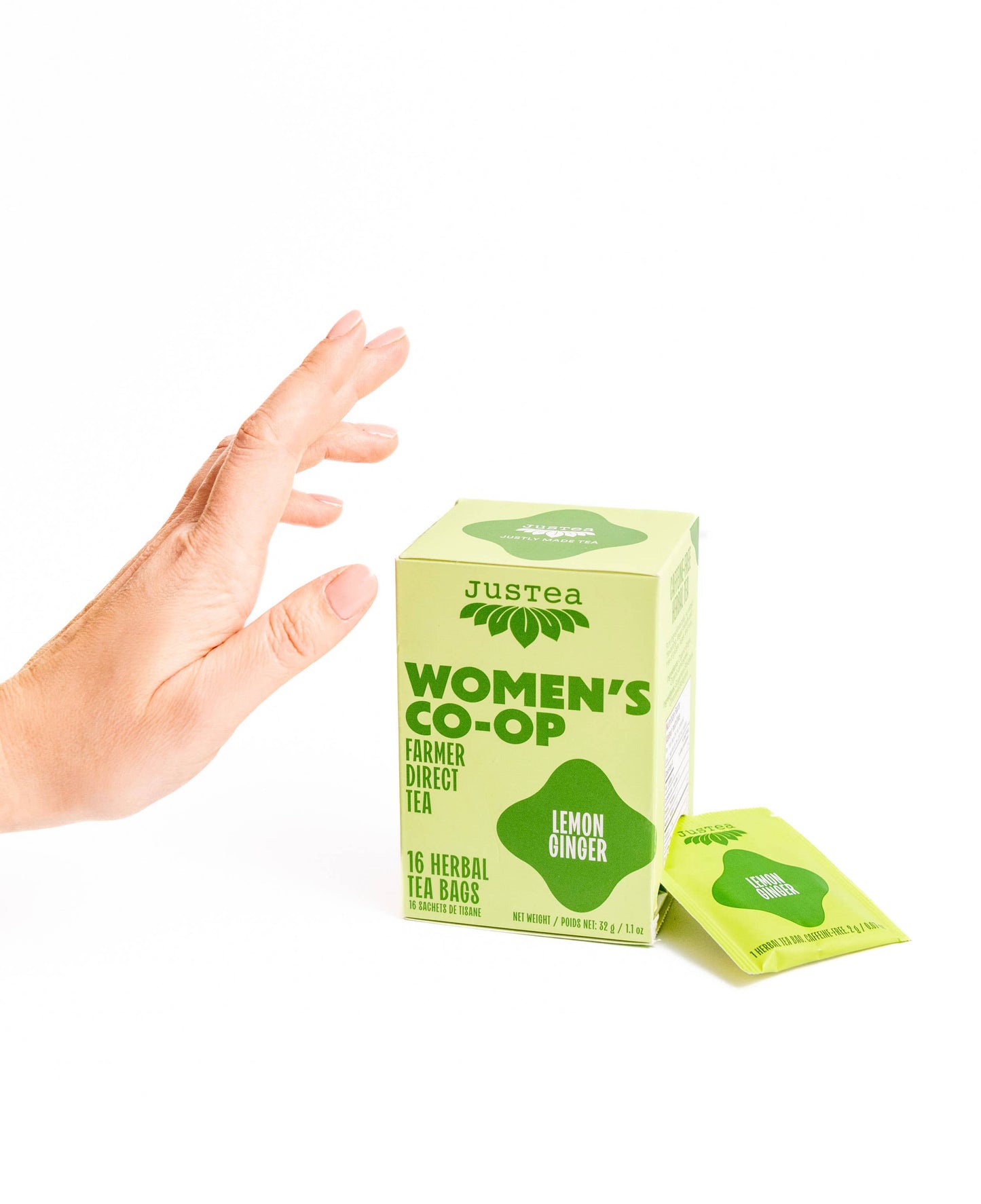 Lemon Ginger Tea Bags - Organic, Fair-Trade, Herbal Tea