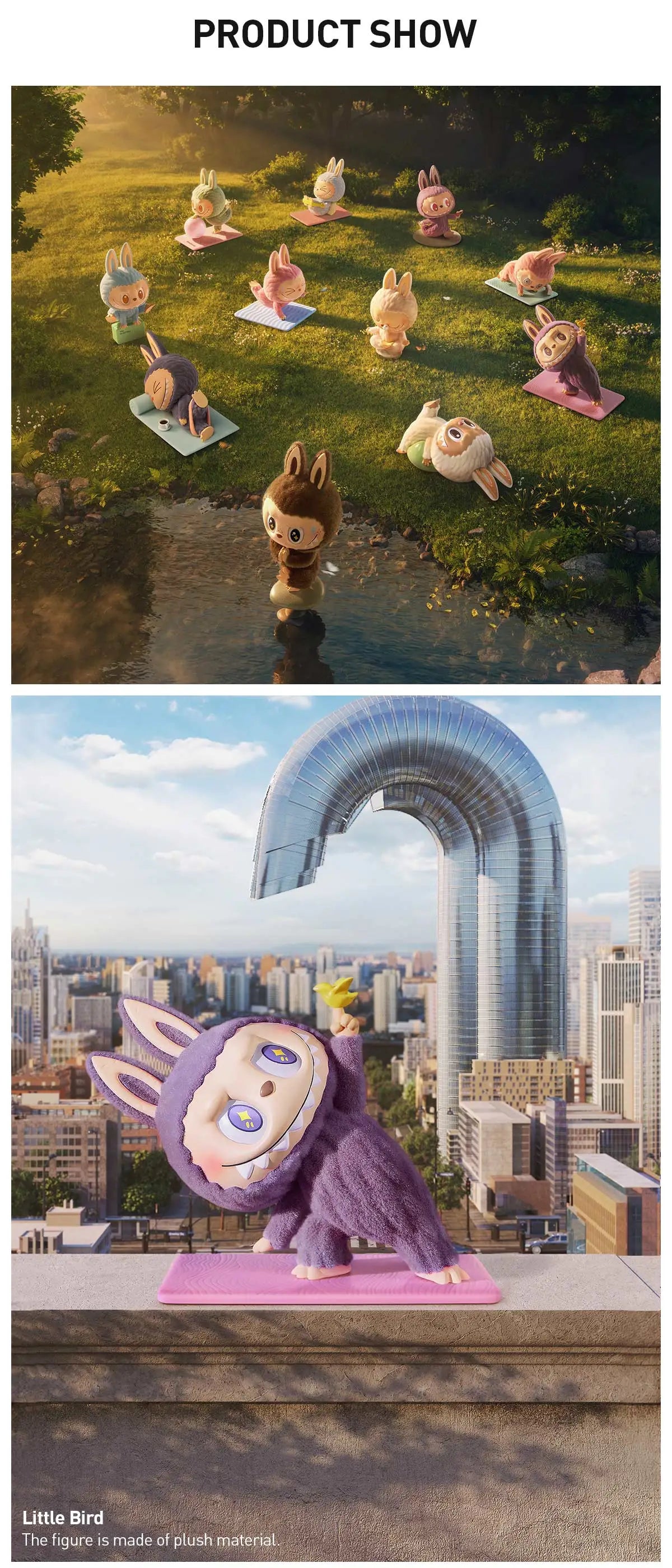 THE MONSTERS - Labubu Lazy Yoga Series Figures-Copy