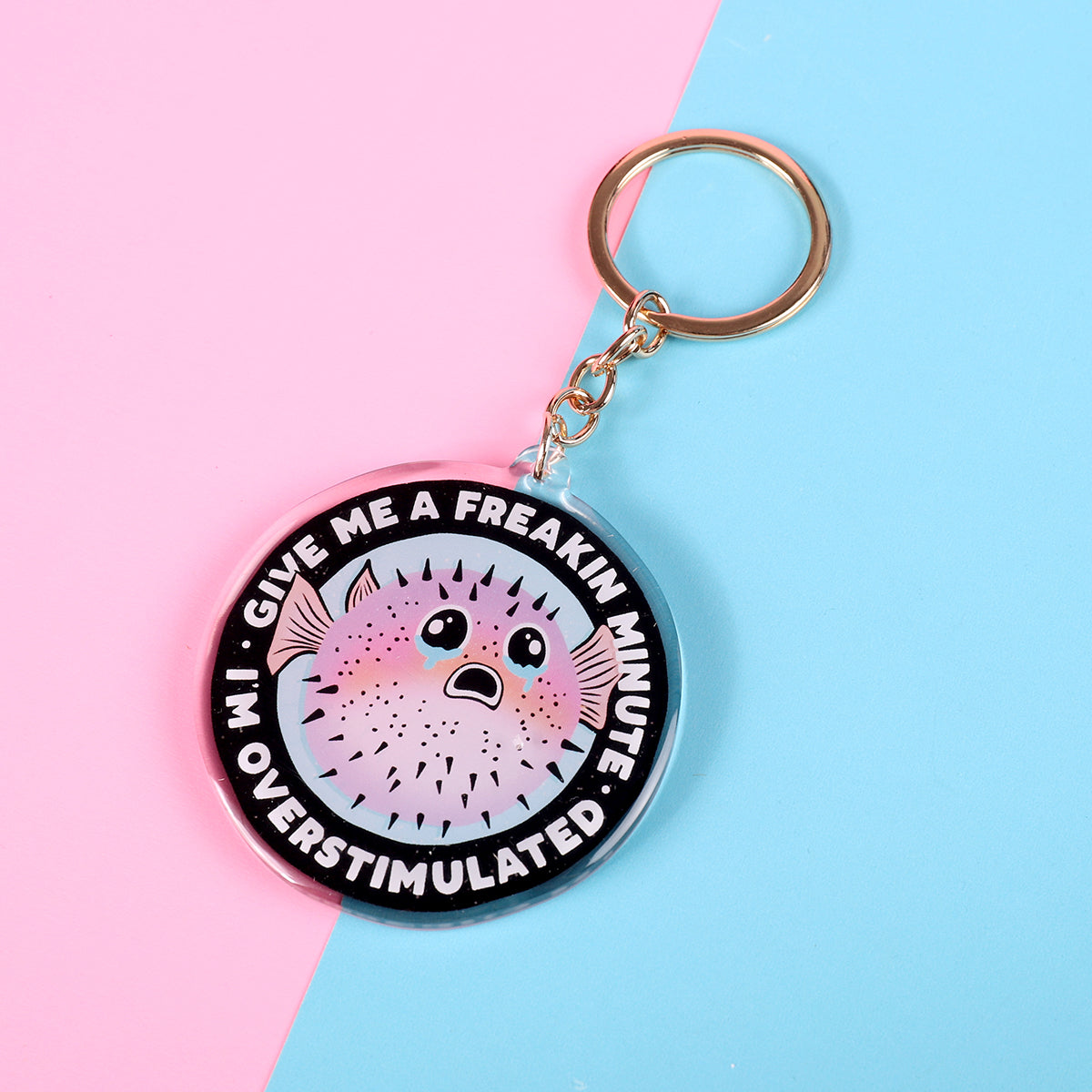 Acrylic overstimulated keychain