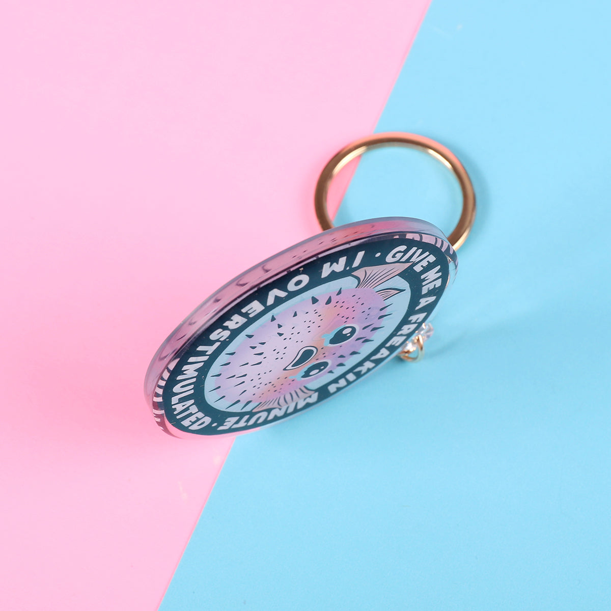 Acrylic overstimulated keychain