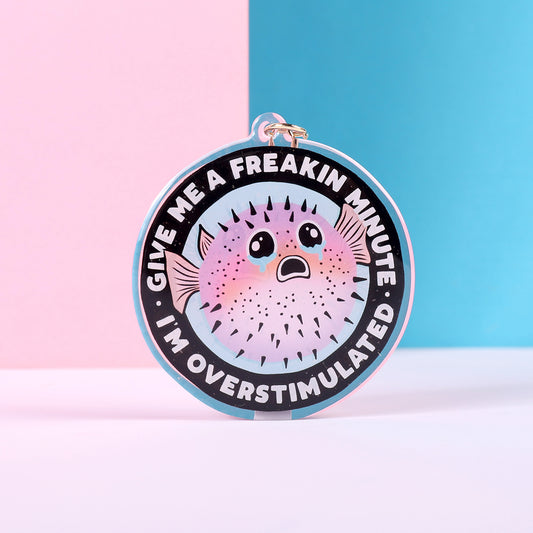 Acrylic overstimulated keychain