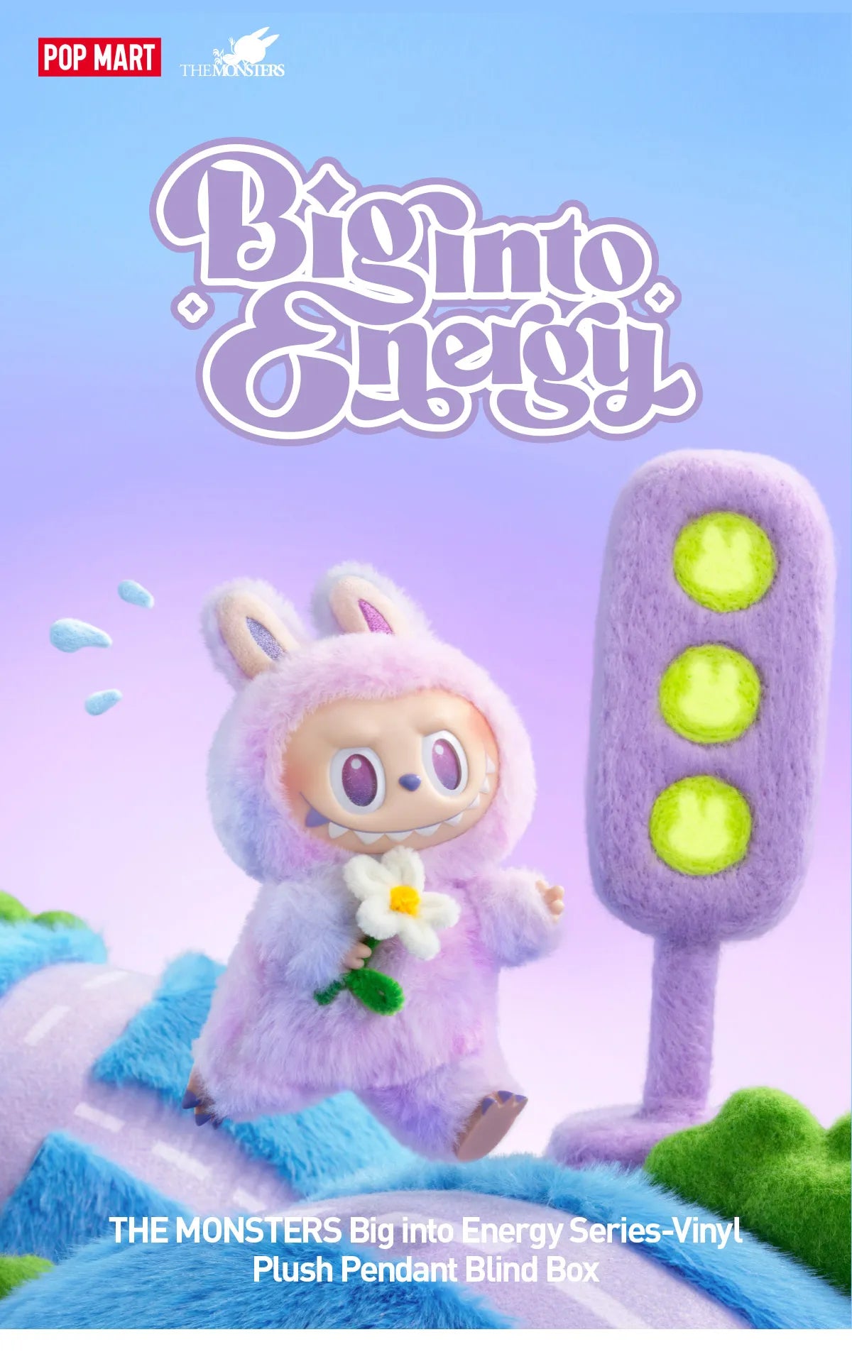 THE MONSTERS Big into Energy Series-Vinyl Plush Pendant Blind Box- Labubu - POPMART