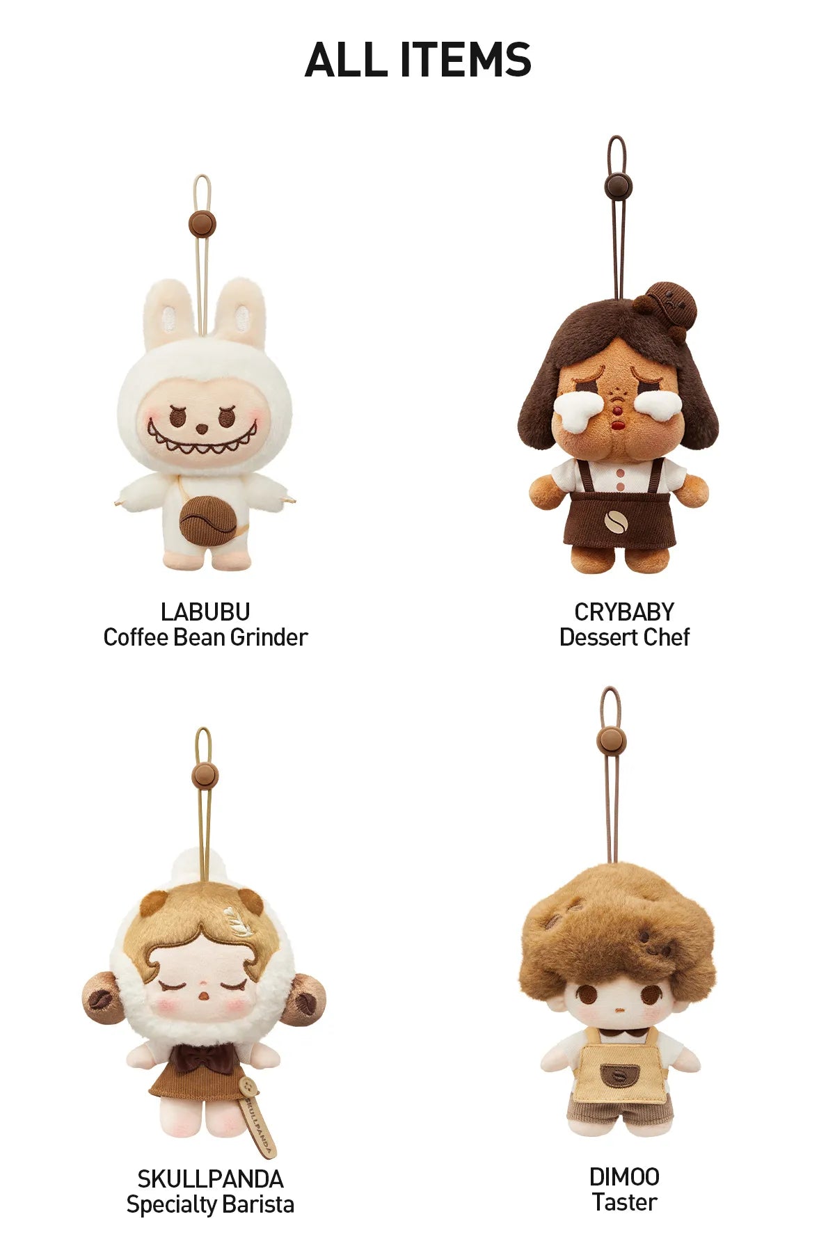 POP BEAN Coffee Factory Series-Plush Pendant - Labubu - POPMART