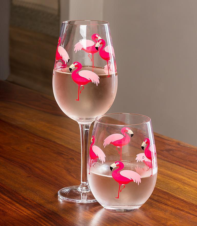 Flamingo Wine Glass