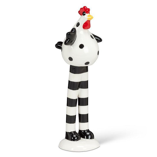 Dotted Chicken with Striped Legs