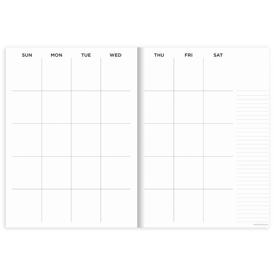 Purple Rainbow Undated Monthly Planner - Medium