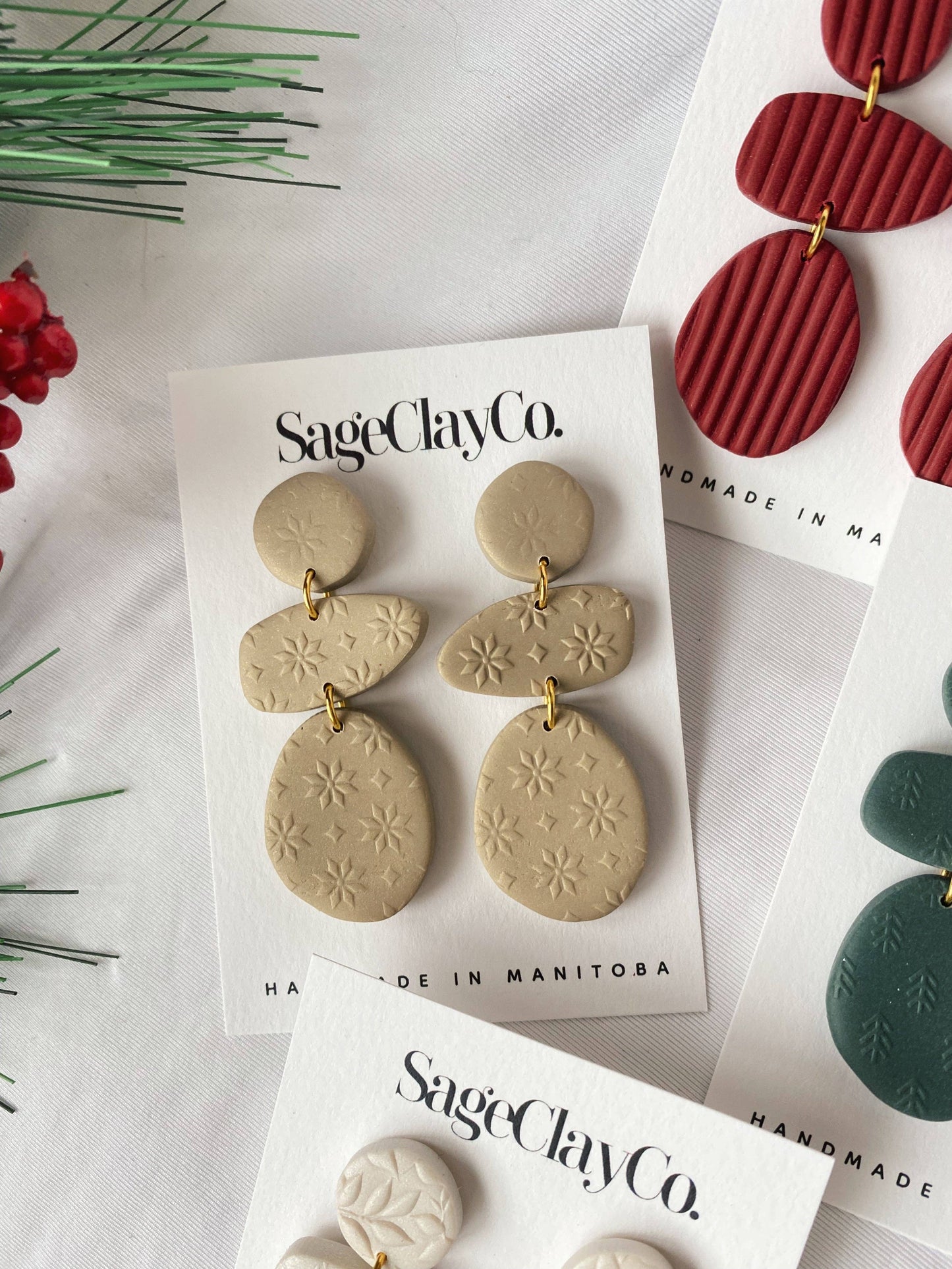 SageClayCo - Gia | Handmade Polymer Clay Earrings