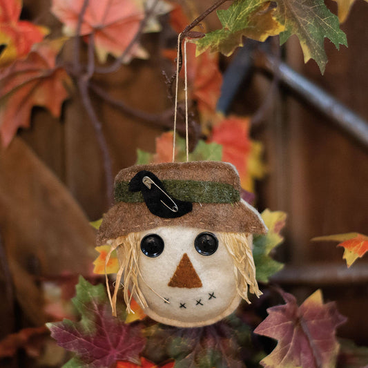 Scarecrow Head Ornament, Felt