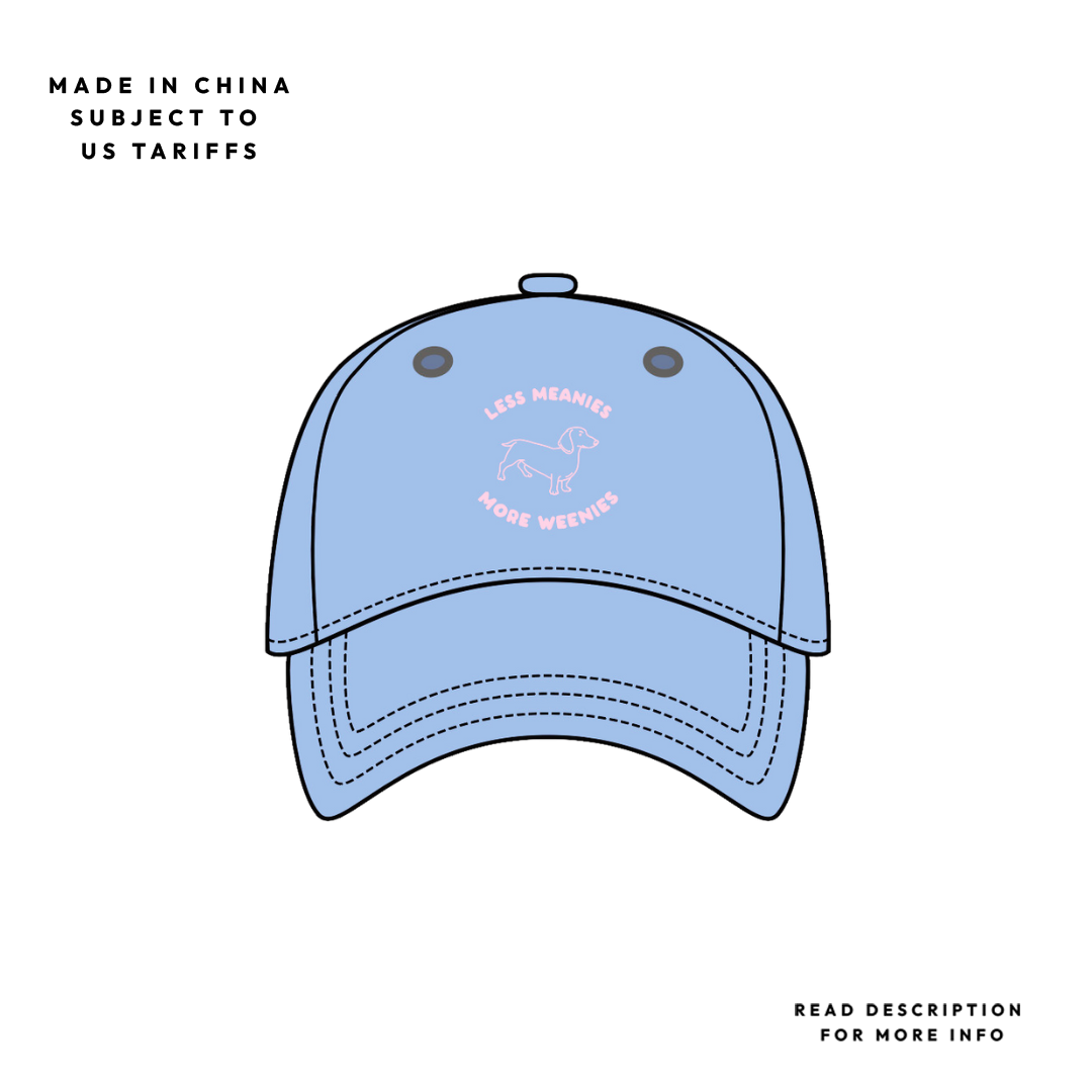 Less Meanies, More Weenies Baseball Kids Hat