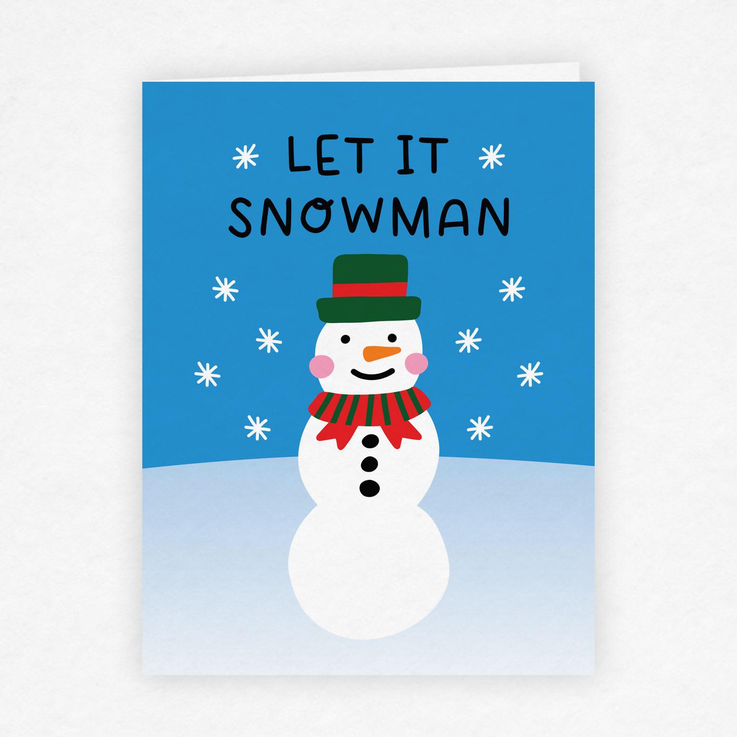 DMB 120 - Let It Snowman Christmas Holiday Greeting Card