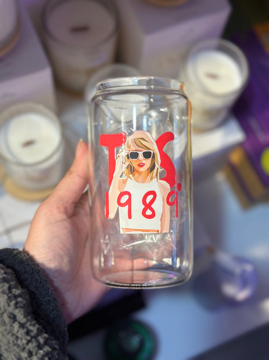 Taylor swift 1989 16 oz beer can glass