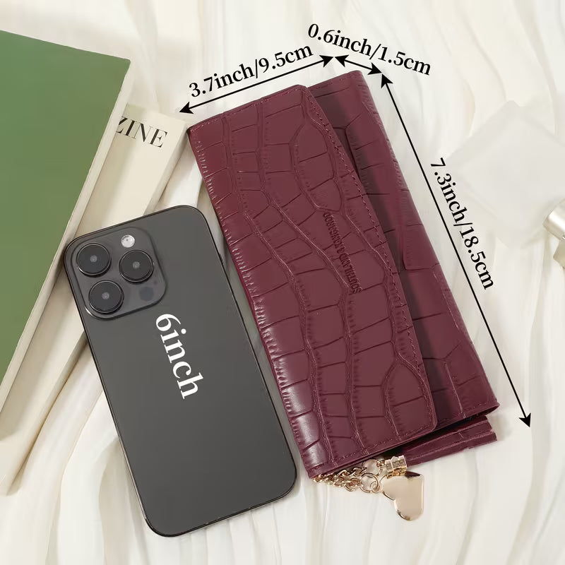 Long leather wallet