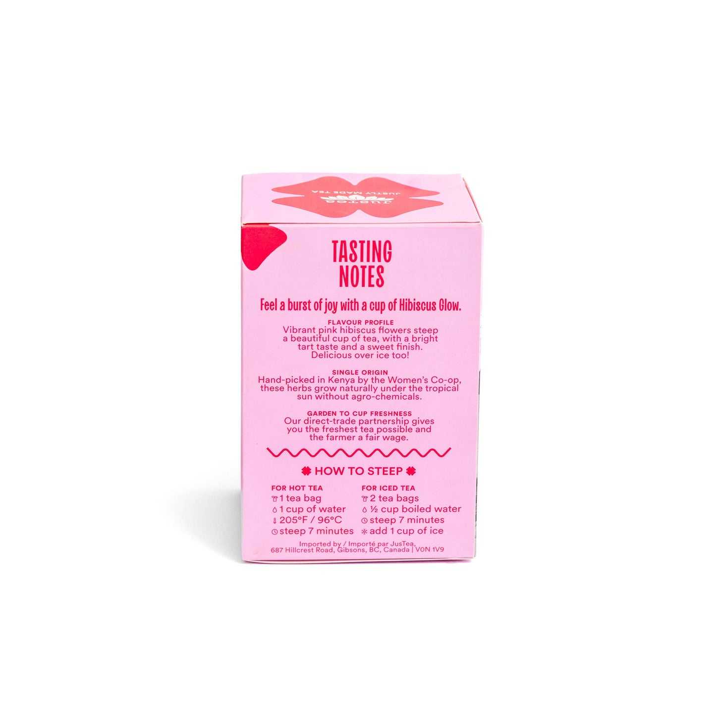 Hibiscus Glow Tea Bags - Organic, Fair-Trade, Herbal Tea