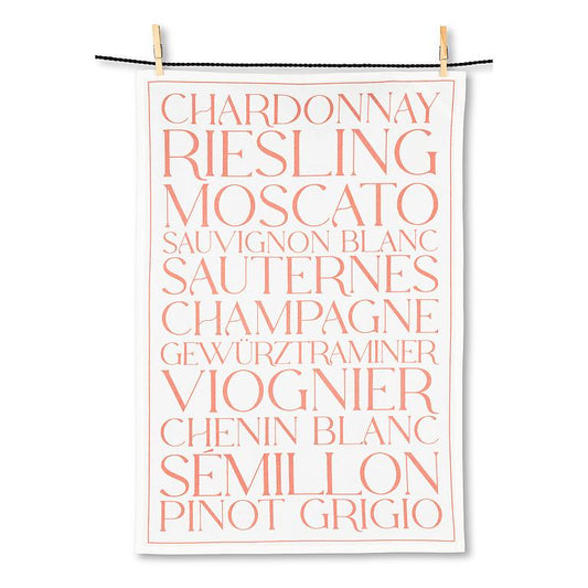 White wine Text Kitchen Towel