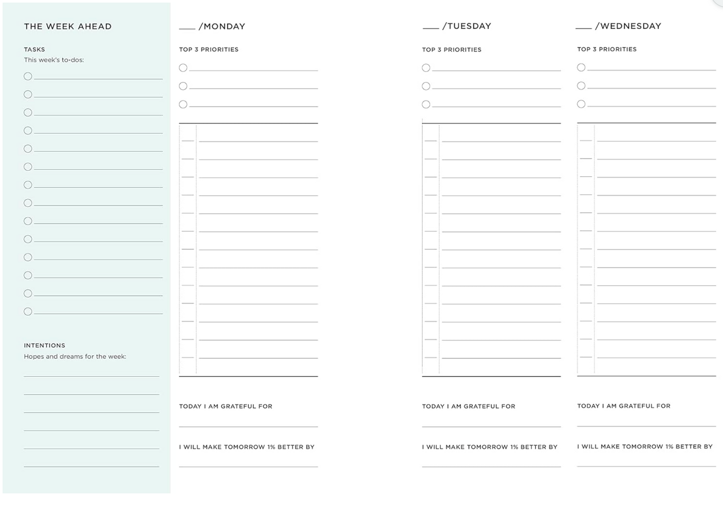 52 Lists Planner Undated 12-month Monthly/Weekly Spiralbound Planner with Pocket (Coral Crystal)