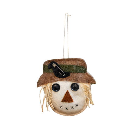 Scarecrow Head Ornament, Felt