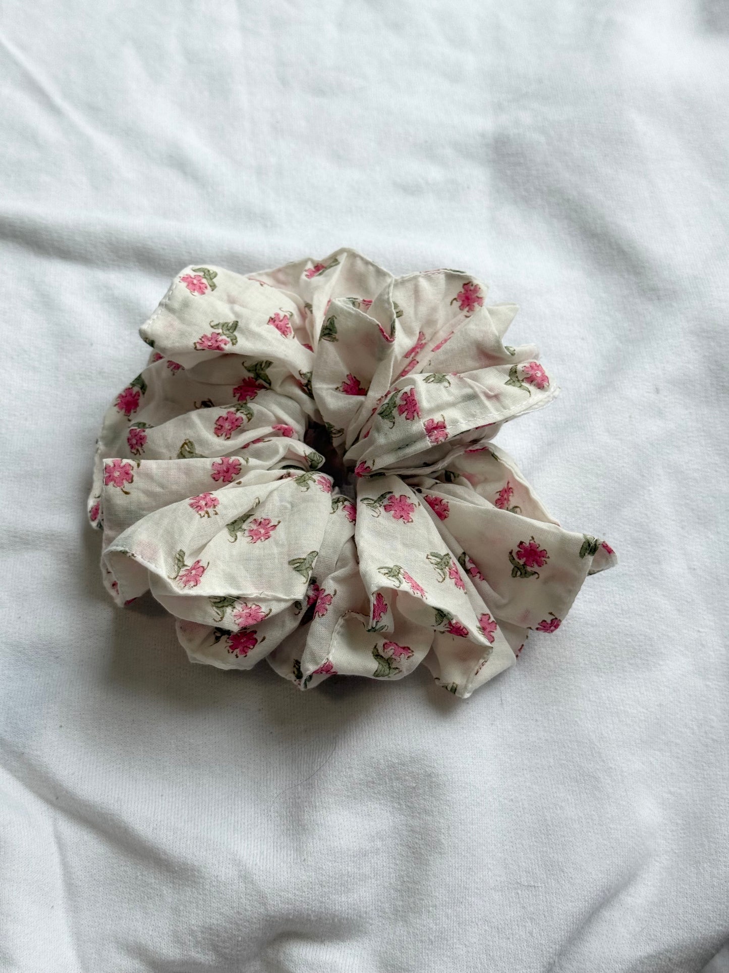 Medium cotton handmade blockprint scrunchies