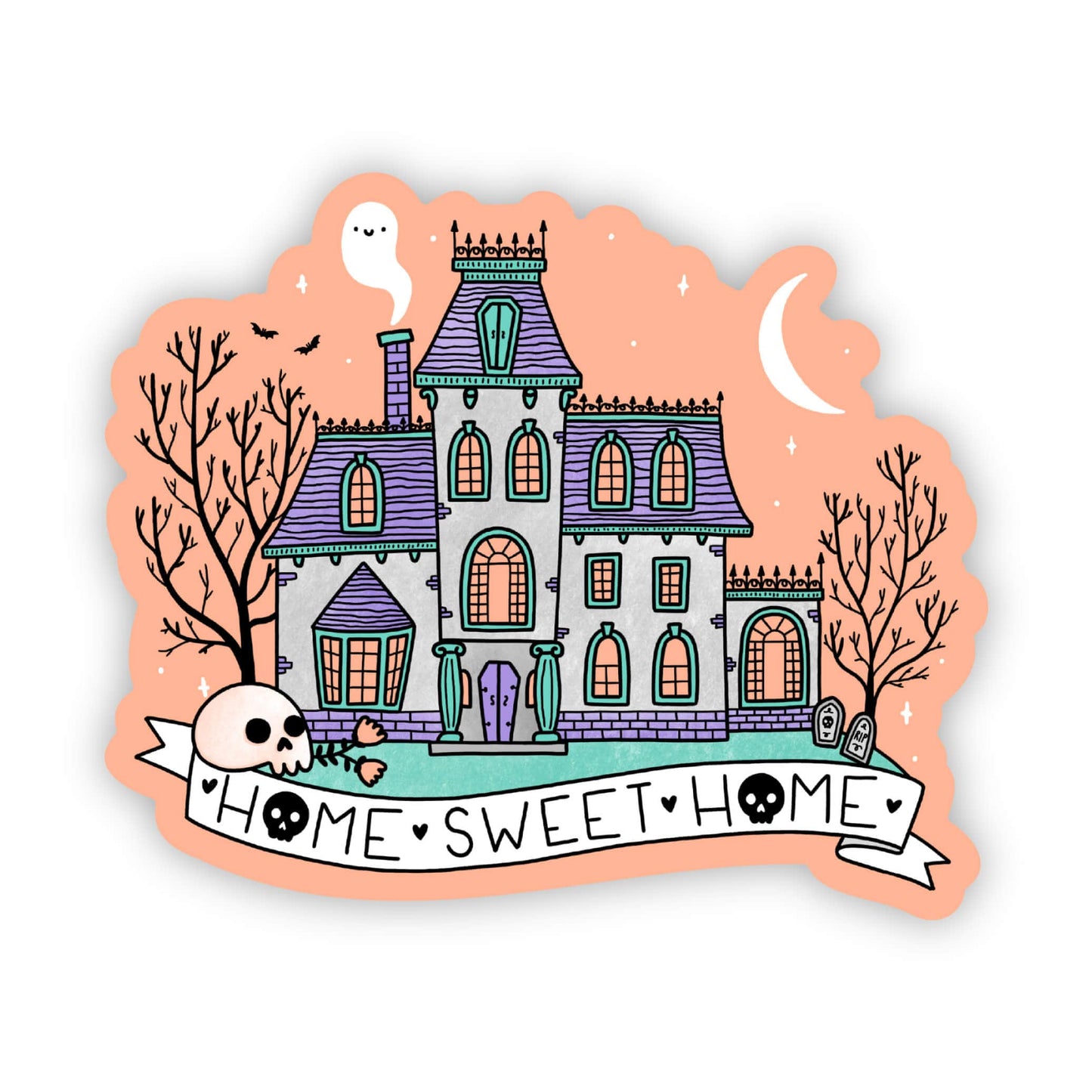 "Home sweet home" spooky sticker