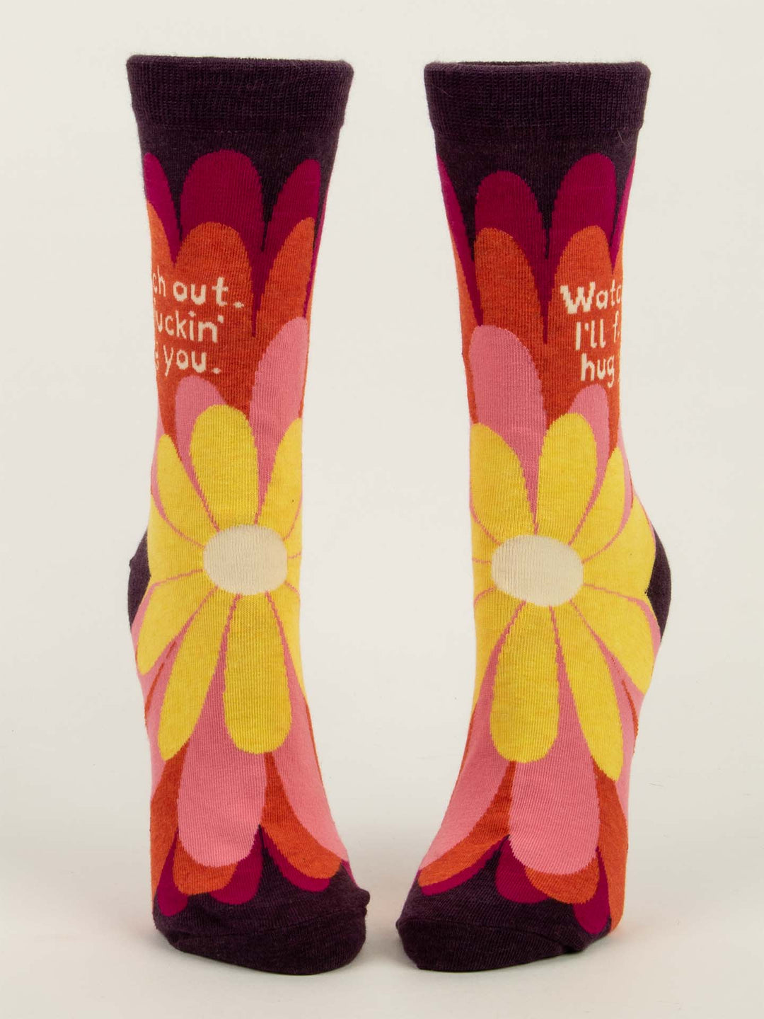 Watch Out. I'll Fuckin' Hug You - Womens Crew Socks