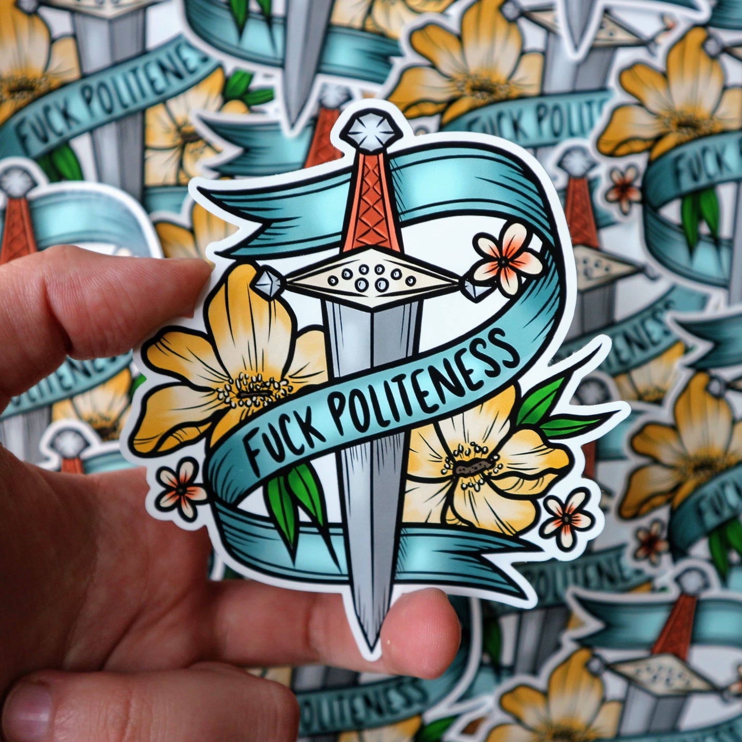 Fuck Politeness Sticker - Luck and Lavender