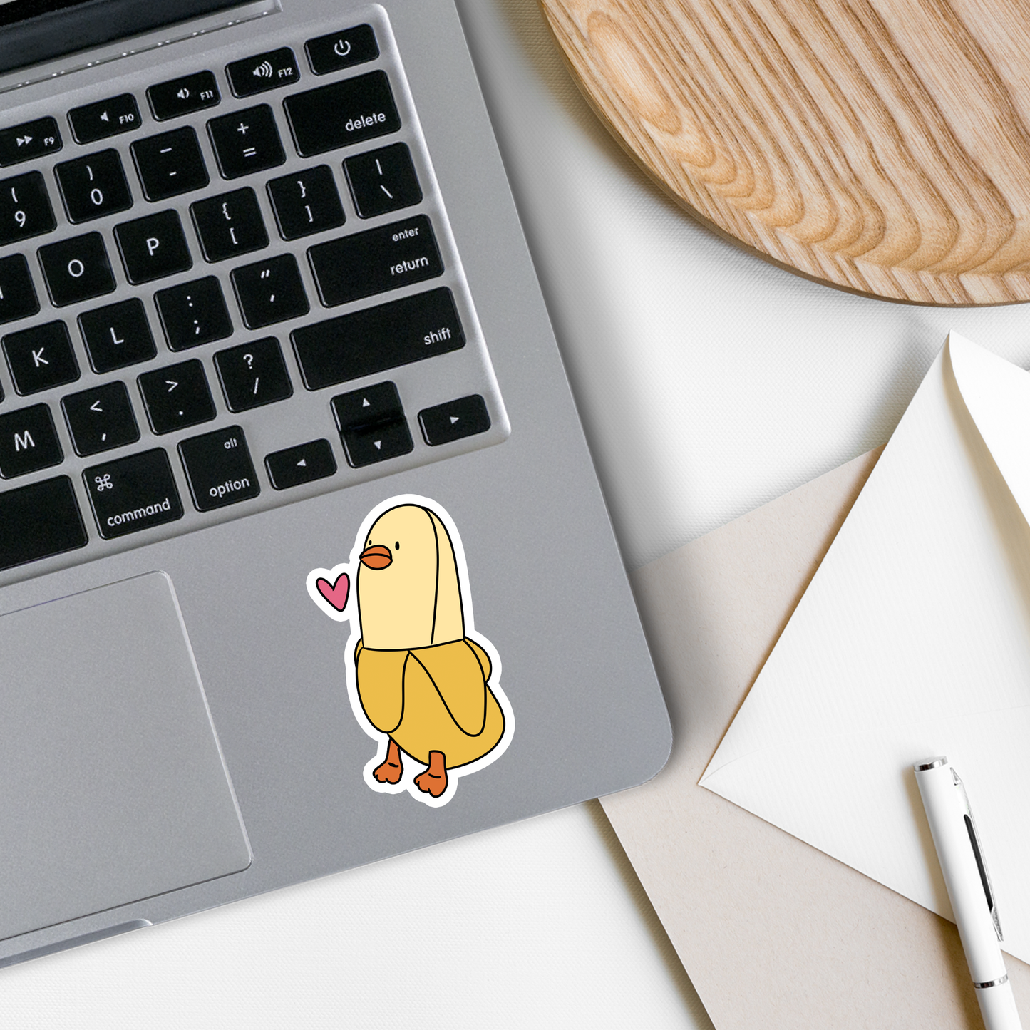 Banana Duck | Funny | Animals | Waterproof Sticker | 3"