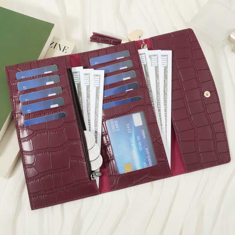 Long leather wallet