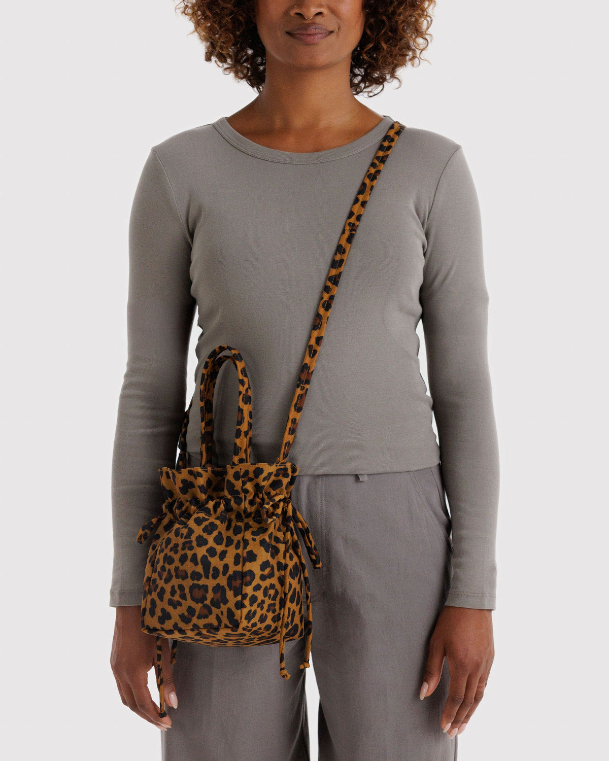 Baggu - Nylon Drawstring Bag Leopard