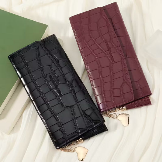 Long leather wallet