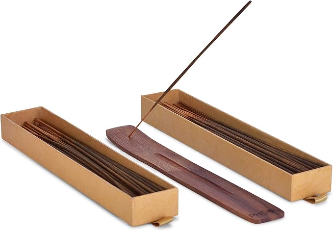 Natural wood incense stick holder