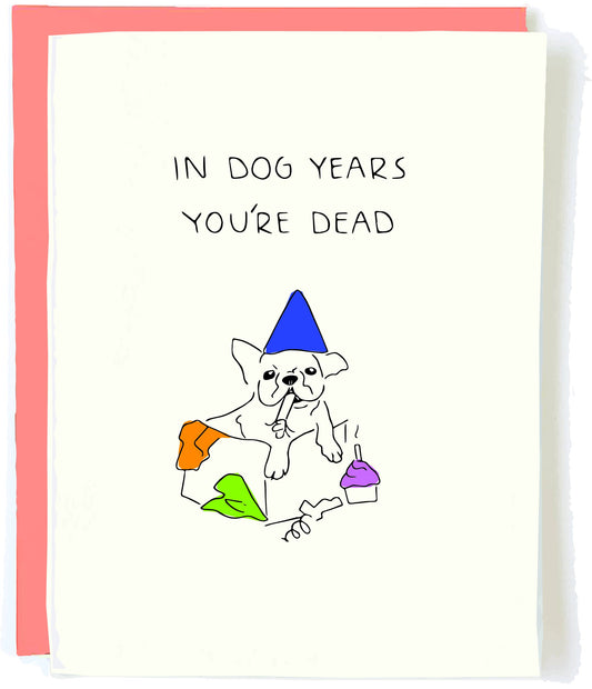 Funny Birthday Card - In Dog Years