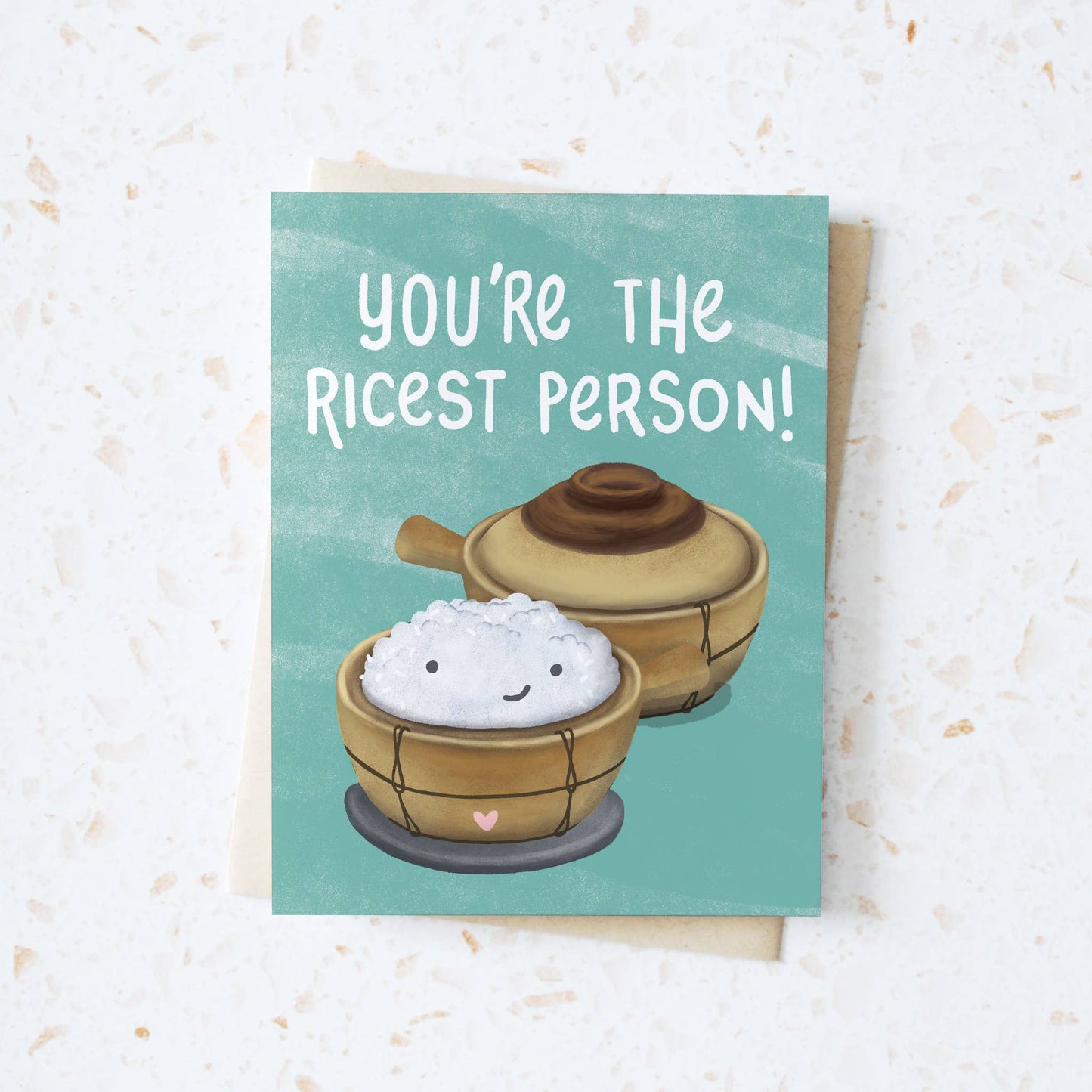 Hop & Flop - You're the Rice-st (Nicest) Person Friendship Card