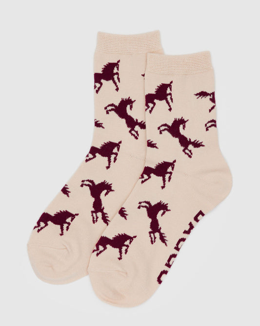 Baggu - Crew Sock Horses