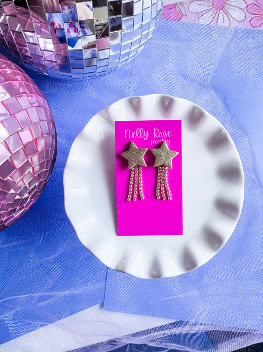 NRJ115 Gold Star Earrings