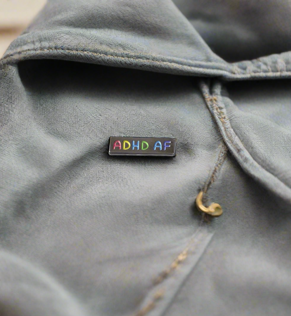 ADHDAF enamel pin