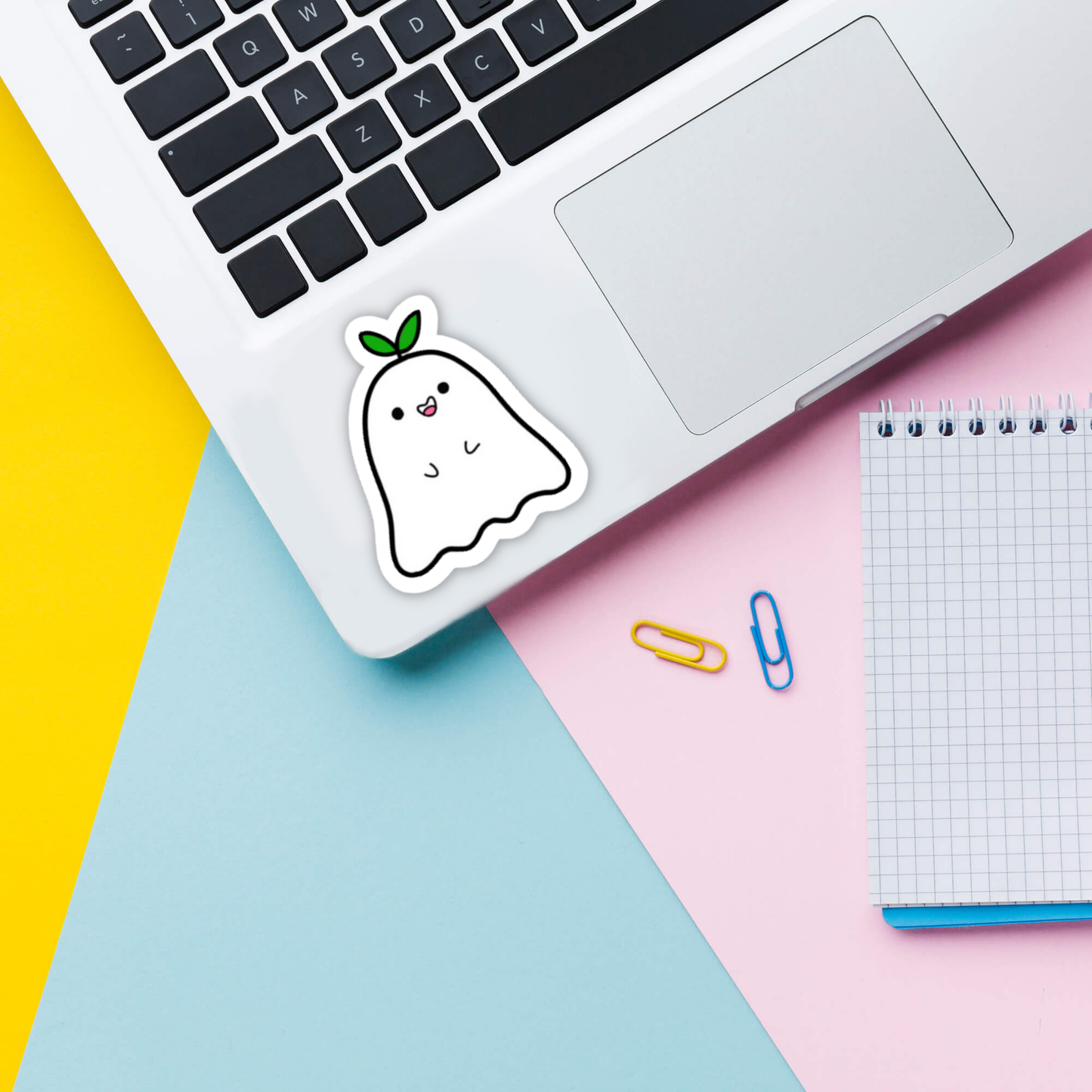 Kawaii sprout ghost sticker