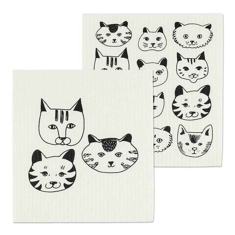 Simple Cat Faces Dishcloths