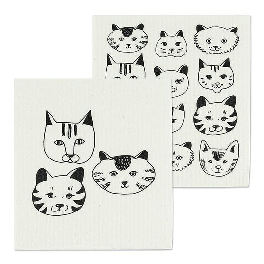 Simple Cat Faces Dishcloths