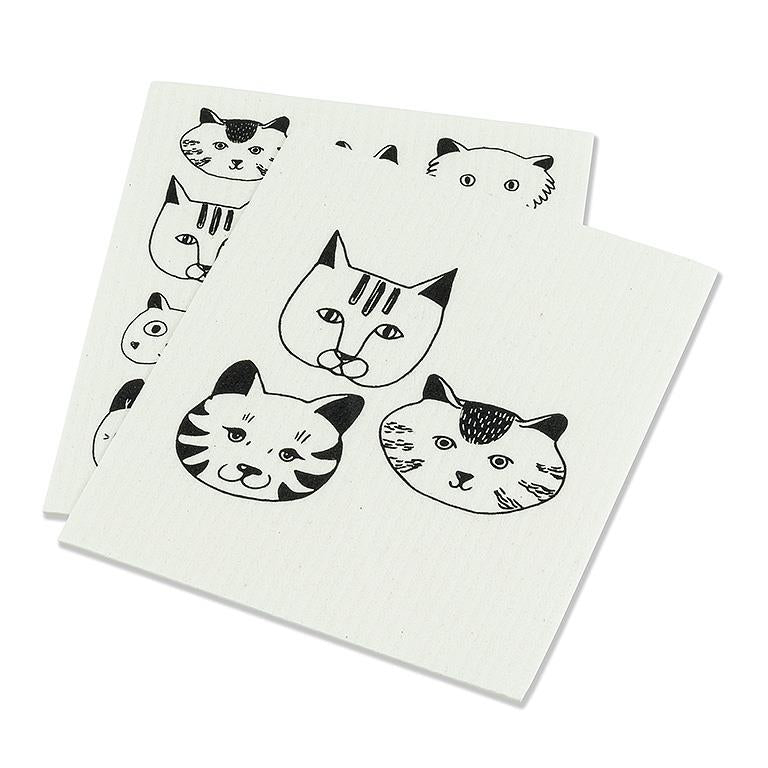 Simple Cat Faces Dishcloths