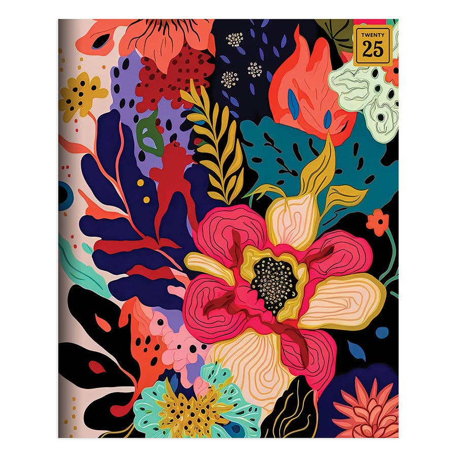 2025 Eclectic Flowers Medium Monthly Planner