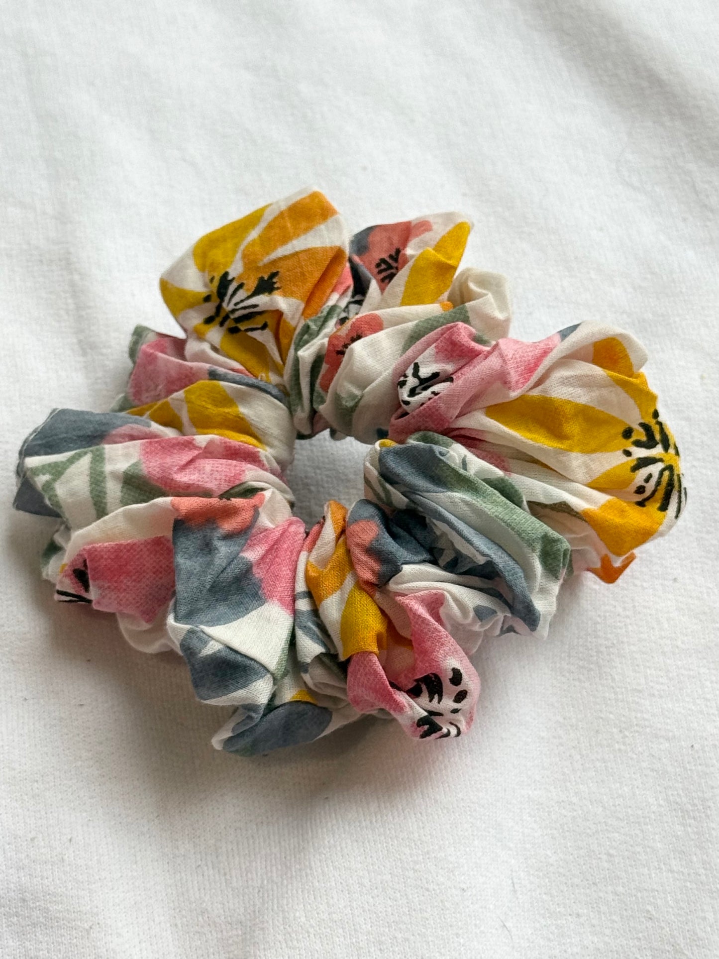 Medium cotton handmade blockprint scrunchies