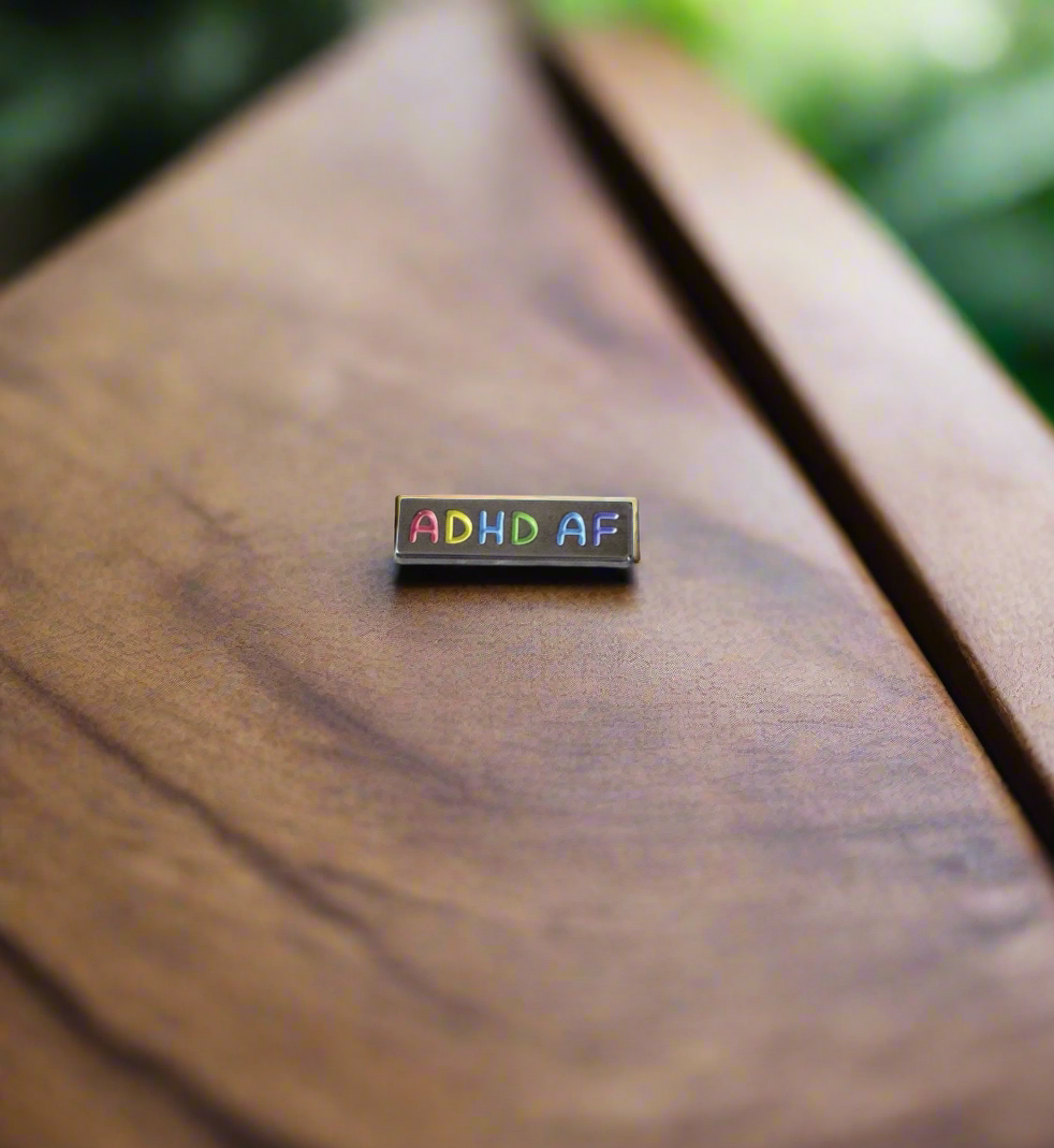 ADHDAF enamel pin