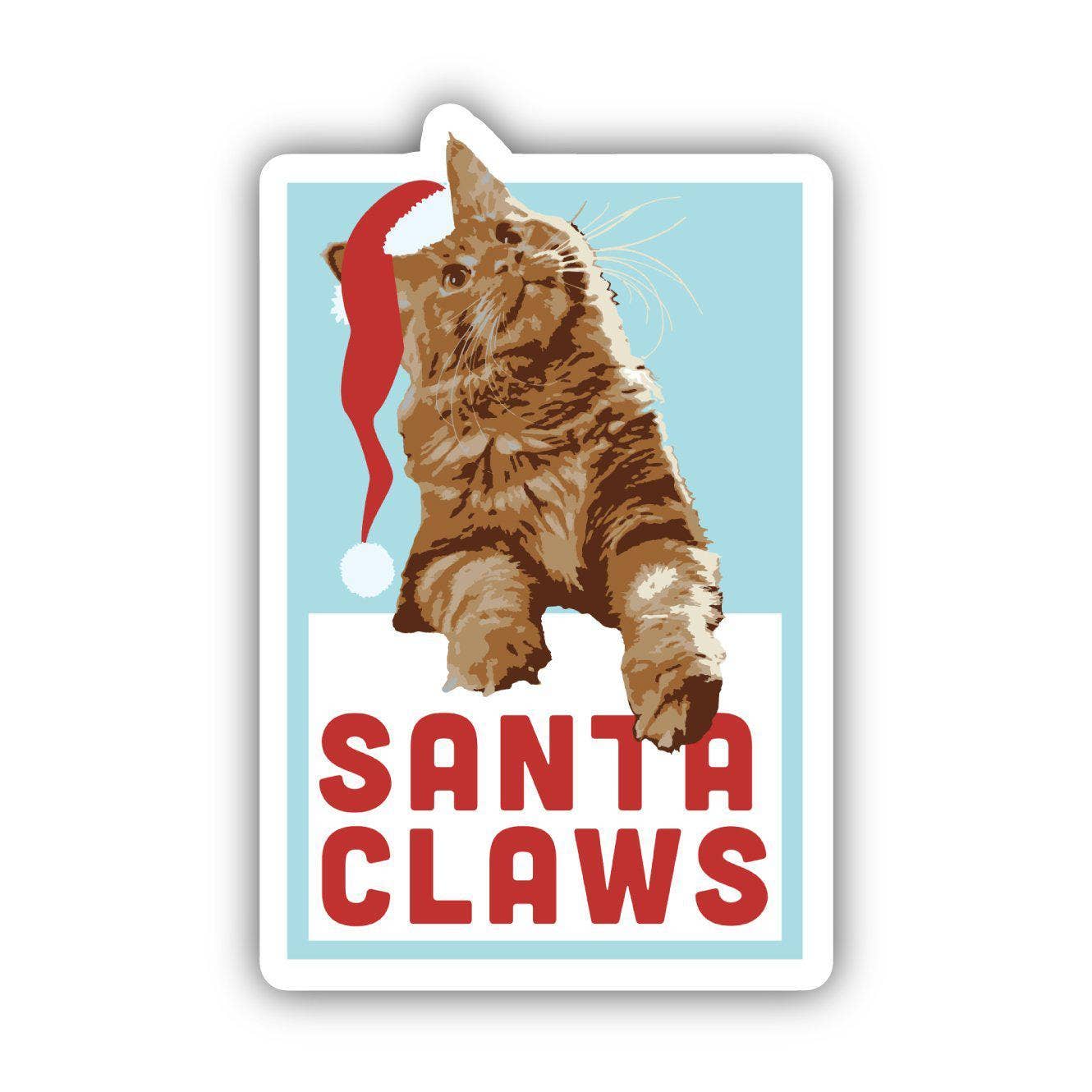 Santa Claws Cat - Holiday Sticker