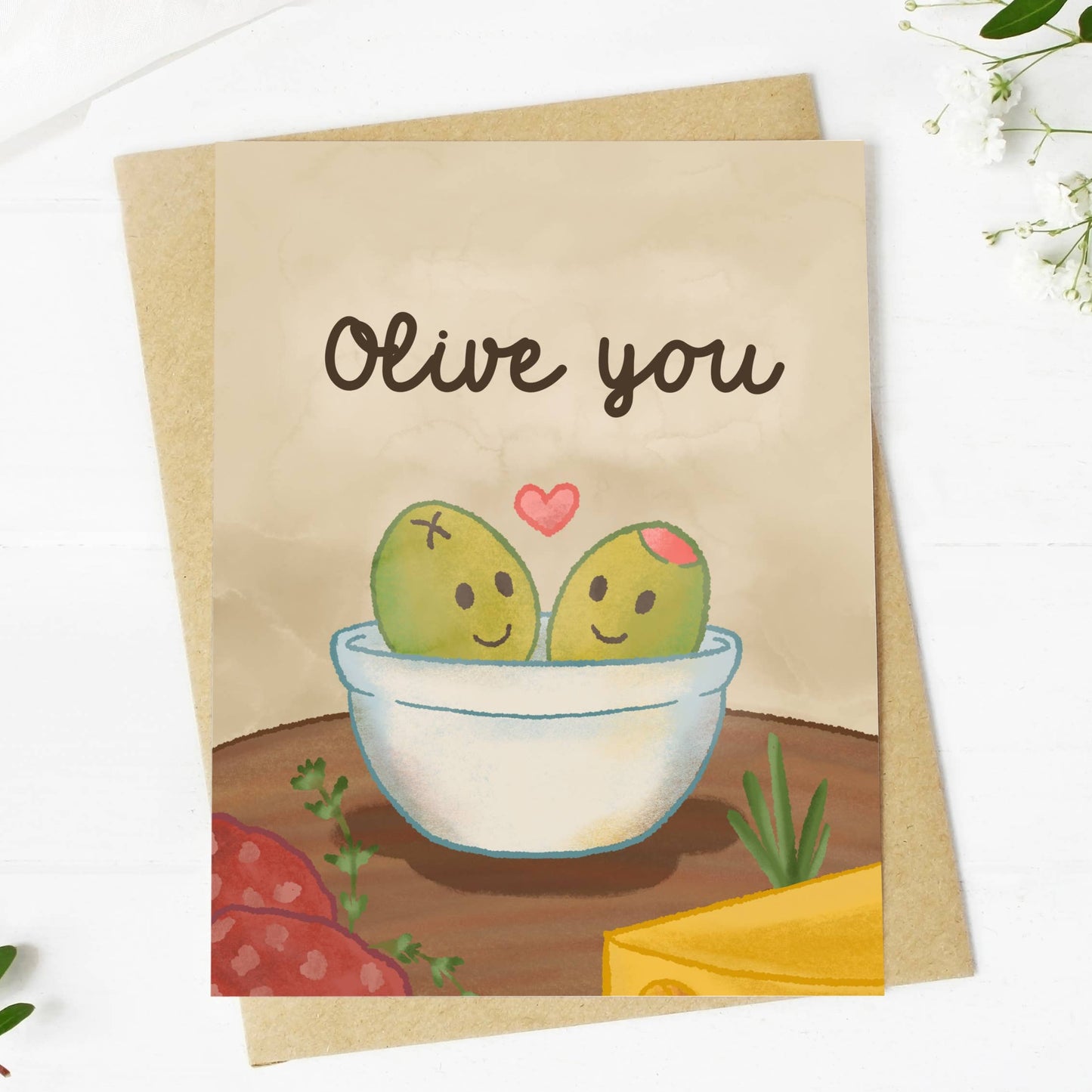 "Olive You" Card - Big Moods